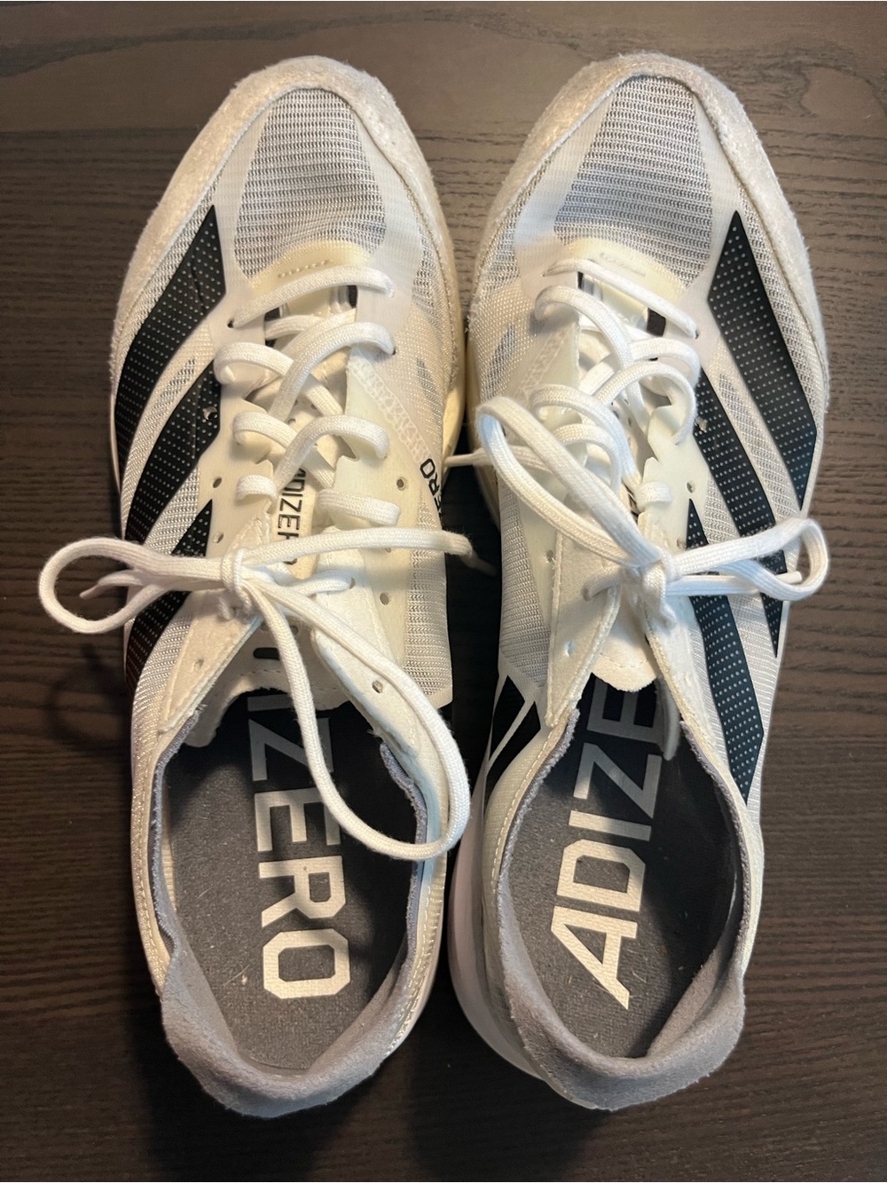 adidas White & Black Adizero Performance Running Shoes